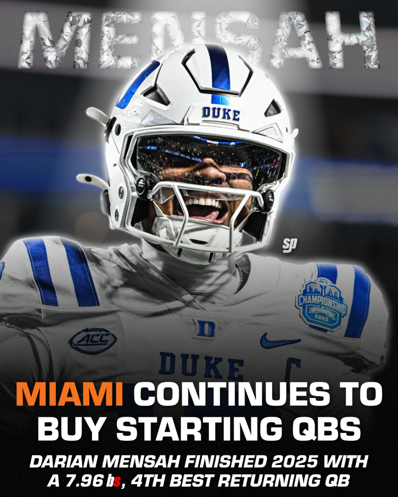 Darian Mensah is the next star quarterback of the Miami Hurricanes.